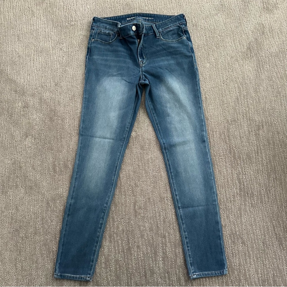 Old Navy Women's Skinny Jeans - Dark Blue